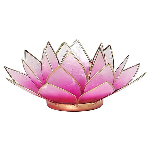 Lotus sfeerlicht roze/lichtroze gouden rand