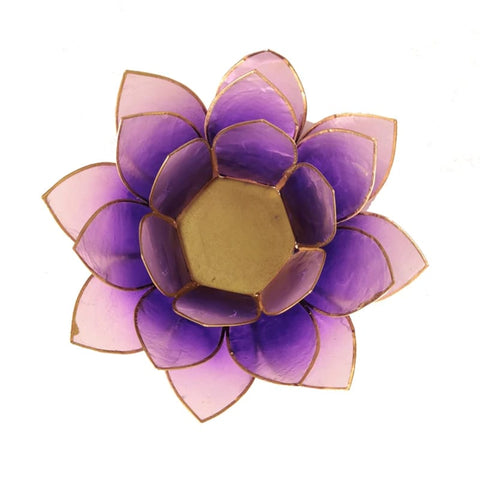 Lotus sfeerlicht violet met gouden rand