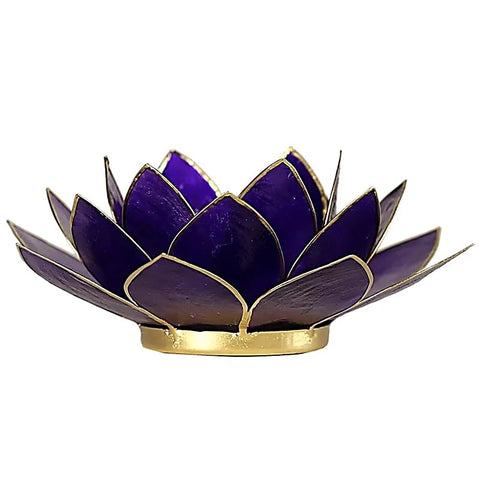 Lotus sfeerlicht violet 7e chakra gouden rand