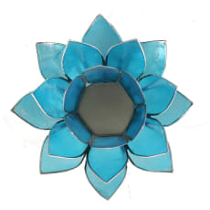 Lotus sfeerlicht blauw zilverrand - 5de chakra