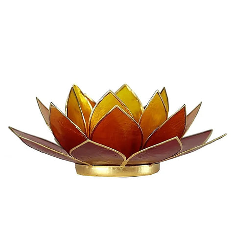 Lotus sfeerlicht 3 kleurig gouden rand