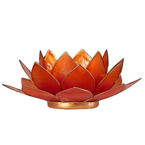 Lotus sfeerlicht 2 kleurig roze oranje gouden rand
