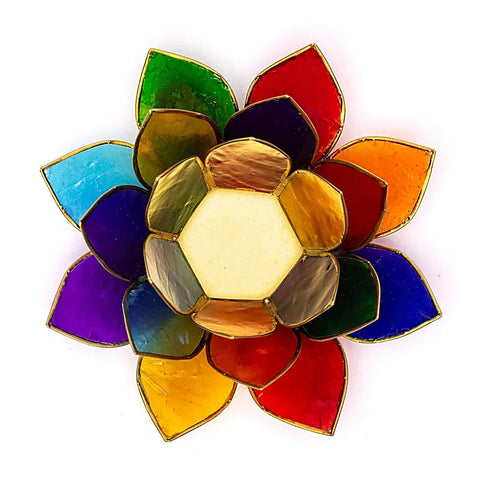 Lotus sfeerlicht 7 Chakra's gouden rand