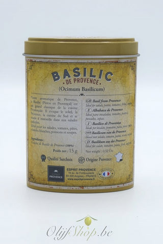 Basilicum in retro blikje