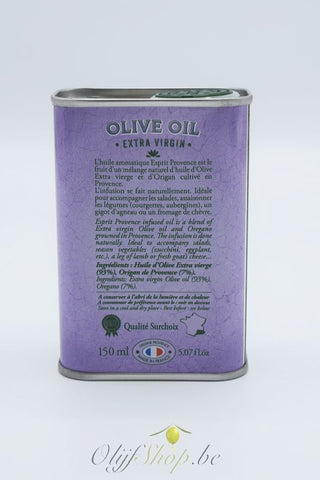 Bidon olijfolie met oregano uit de Provence 150 ml