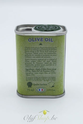 Bidon olijfolie met tijm uit de Provence 75 ml