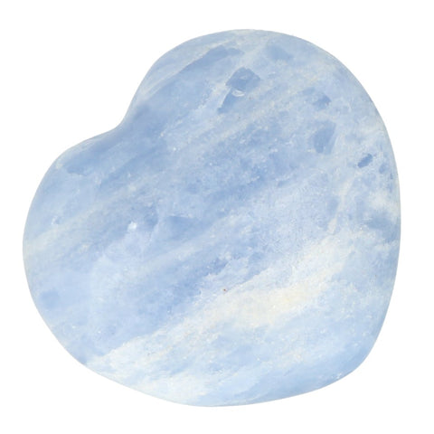 Blauwe calciet hart 4 cm