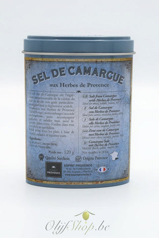 Camargue zout met Provence kruiden in retro blikje
