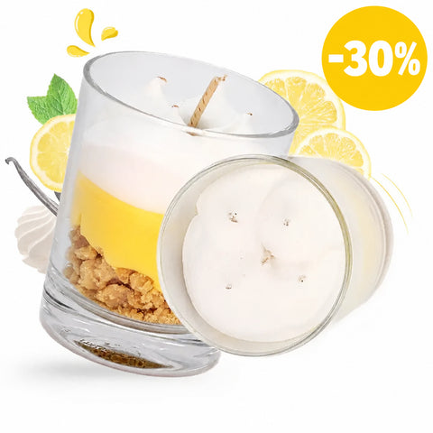 Ambachtelijke citroenmeringue geurkaars