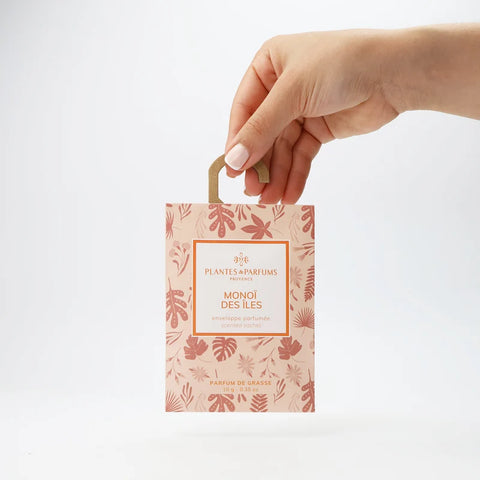 Monoï des Îles geurzakje met kapstokje 10 g - Plantes & Parfums
