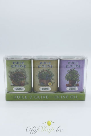 Giftset olijfolie tijm, rozemarijn en oregano - 3 x 75 ml