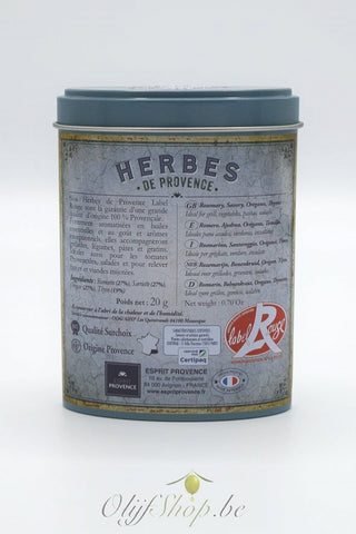 Herbes de Provence in retro blikje label rouge