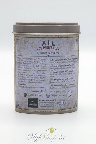 Knoflook in retro blikje