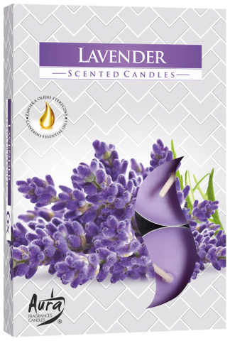 Set van 6 Geparfumeerde Theelichten - Lavendel