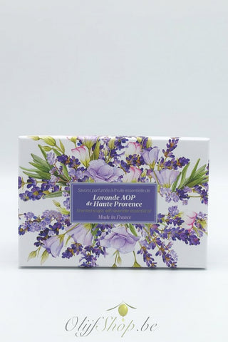 Luxe geschenkkoffer met 6 ronde zeepjes met essentiële lavendelolie - EP
