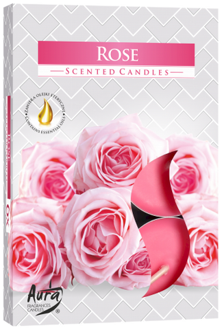 Set van 6 Geparfumeerde Theelichten - Rozen