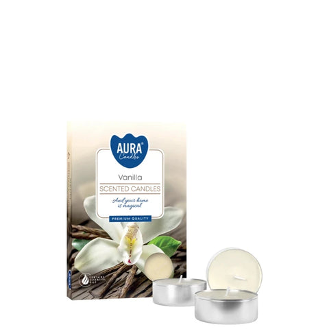 Set van 6 Geparfumeerde Theelichten - Vanille