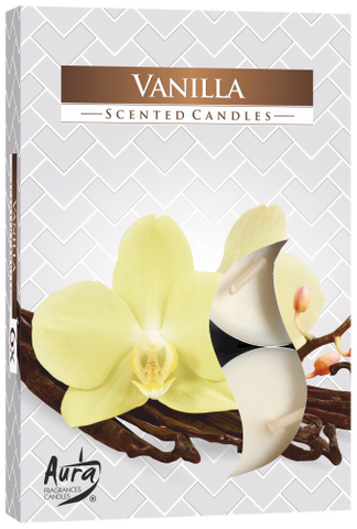 Set van 6 Geparfumeerde Theelichten - Vanille