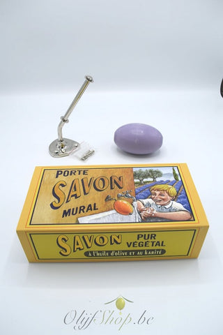 Zeepbol lavendel inclusief muurhouder - zeepstang