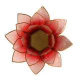 Lotus sfeerlicht rood/roze met gouden rand
