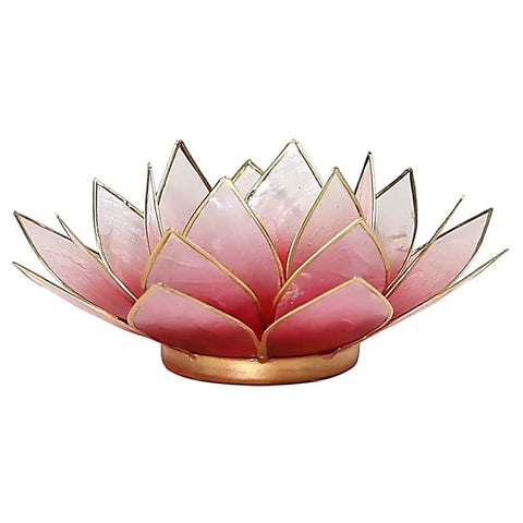 Lotus sfeerlicht rood/roze met gouden rand