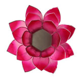 Lotus sfeerlicht roze zilverrand