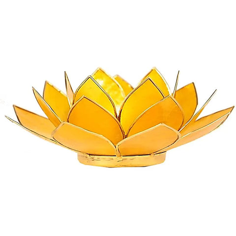 Lotus sfeerlicht geel gouden rand - 3e chakra