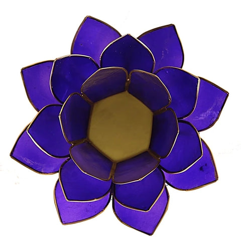 Lotus sfeerlicht indigo gouden rand - 6de chakra