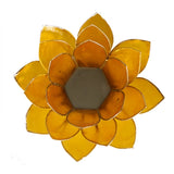Lotus sfeerlicht geel zilveren rand - 3de chakra