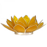 Lotus sfeerlicht geel zilveren rand - 3de chakra