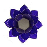 Lotus sfeerlicht indigo zilverrand - 6de chakra