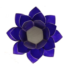 Lotus sfeerlicht indigo zilverrand - 6de chakra