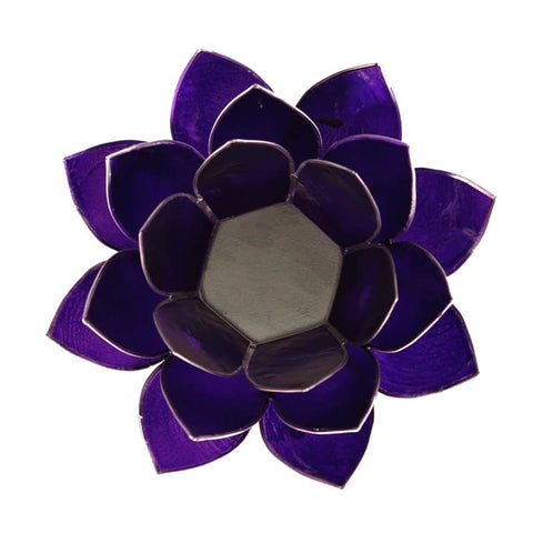 Lotus sfeerlicht violet zilverrand - 7de chakra