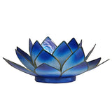Lotus sfeerlicht blauw 2-kleurig gouden rand