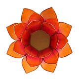 Lotus sfeerlicht 2 kleurig roze oranje gouden rand