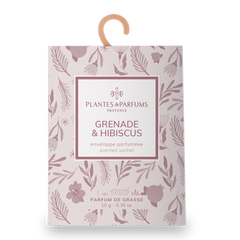 Granaatappel en Hibiscus geurzakje met kapstokje 10 gram - Plantes & Parfums
