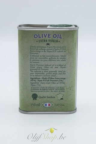 Bidon olijfolie met tijm uit de Provence 150 ml