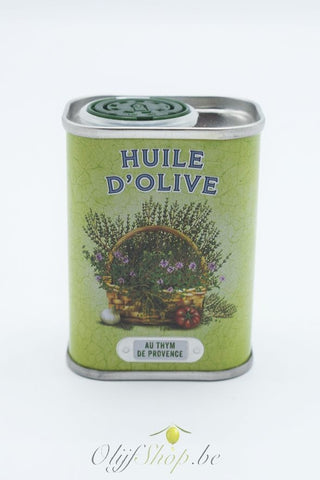Bidon olijfolie met tijm uit de Provence 75 ml