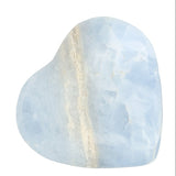 Blauwe calciet hart 4 cm