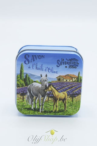 Blikje en zeep paard - 100 gram lavendel