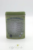 Camargue zout met tijm en look in retro blikje
