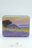 Geschenk retro blik 4 producten lavendel zonnebloem
