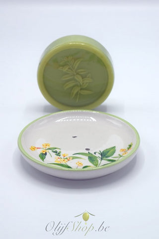 Geschenkdoos ronde zeep en schotel verveine citrus EP