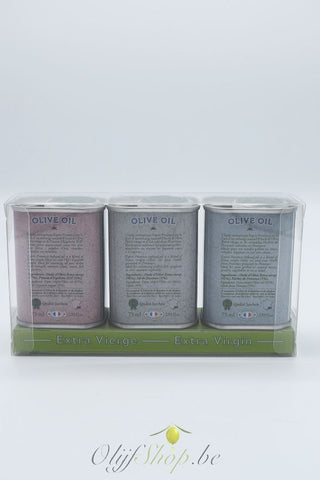 Giftset olijfolie provence, look en espelette - 3 x 75 ml