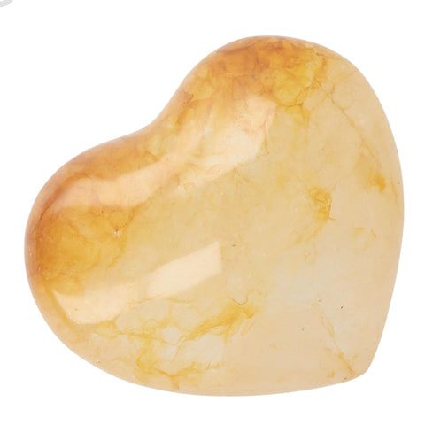 Golden healer of limoniet kwarts hart 5 cm