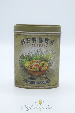Kruiden voor salades in retro blikje