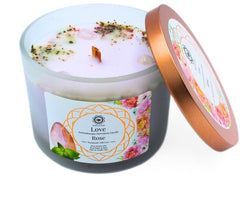 Green Tree Edelsteenkaars Liefde Roos 256g