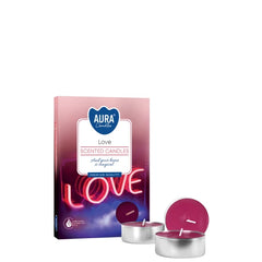 Set van 6 Geparfumeerde Theelichten - Love