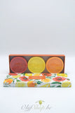 Luxe geschenkkoffer met 3 ronde zepen - lavendel, verveine, fleur d'oranger EP