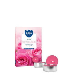 Set van 6 Geparfumeerde Theelichten - Rozen